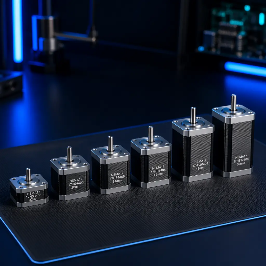 3D Printer Stepper Motor Selection: NEMA 17 vs 23 vs 0.9°