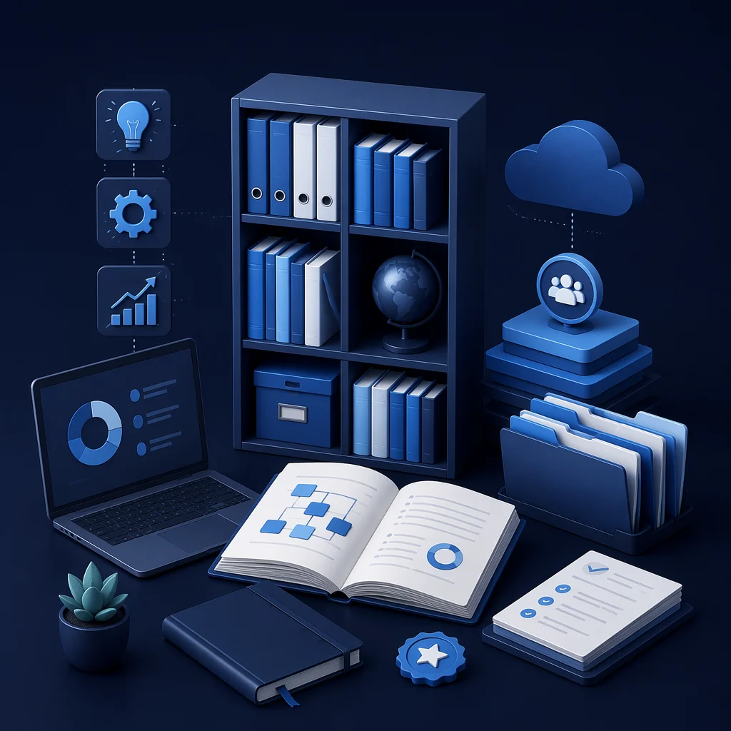 Illustration of partner support resources: documentation and parts