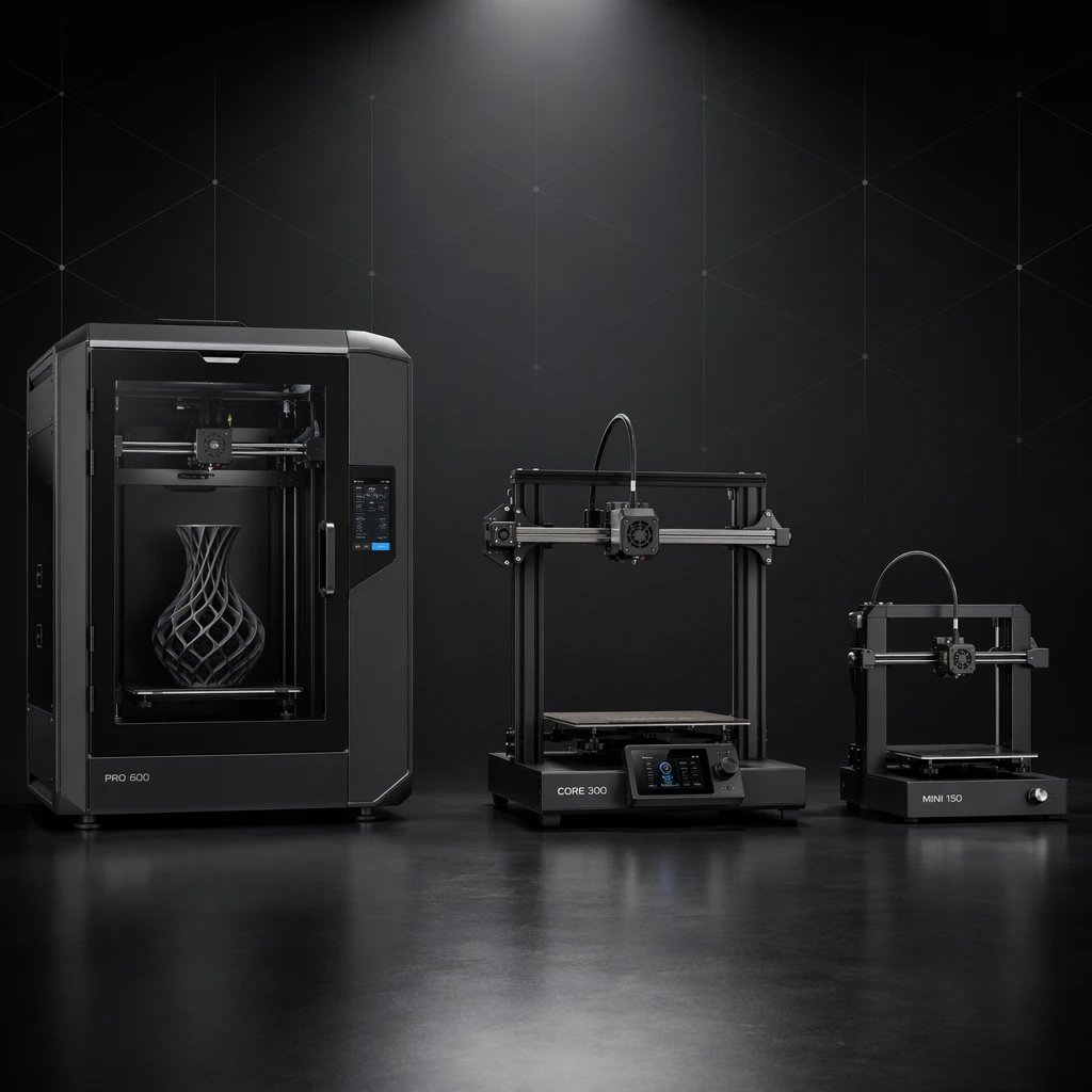 The Precise3D line in three tiers: Pro X1, Creator C1 and Start S1