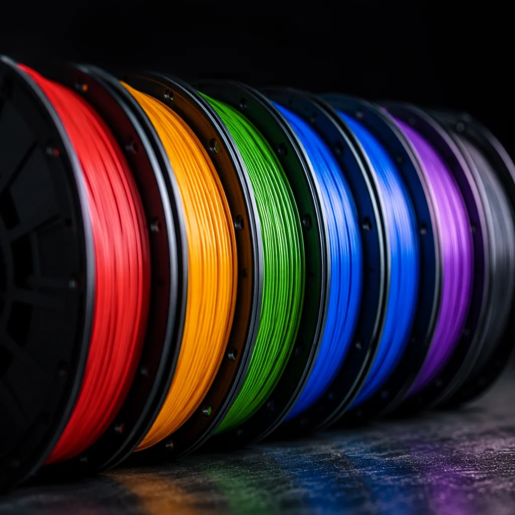 Filament spools in a range of materials and colors